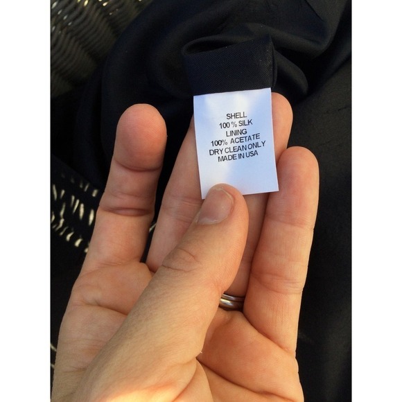 Thalian womens silk pants size 12 black straight leg made in USA formal - Picture 10 of 10